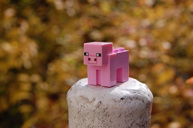 Prasátko ze hry minecraft. 