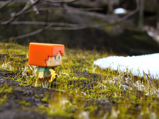 Panáček, který je ve hře minecraft. 
